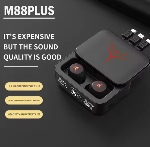 Audifono Gamer M 88 PLUS -CARGADOR PORTATIL INCLUIDO