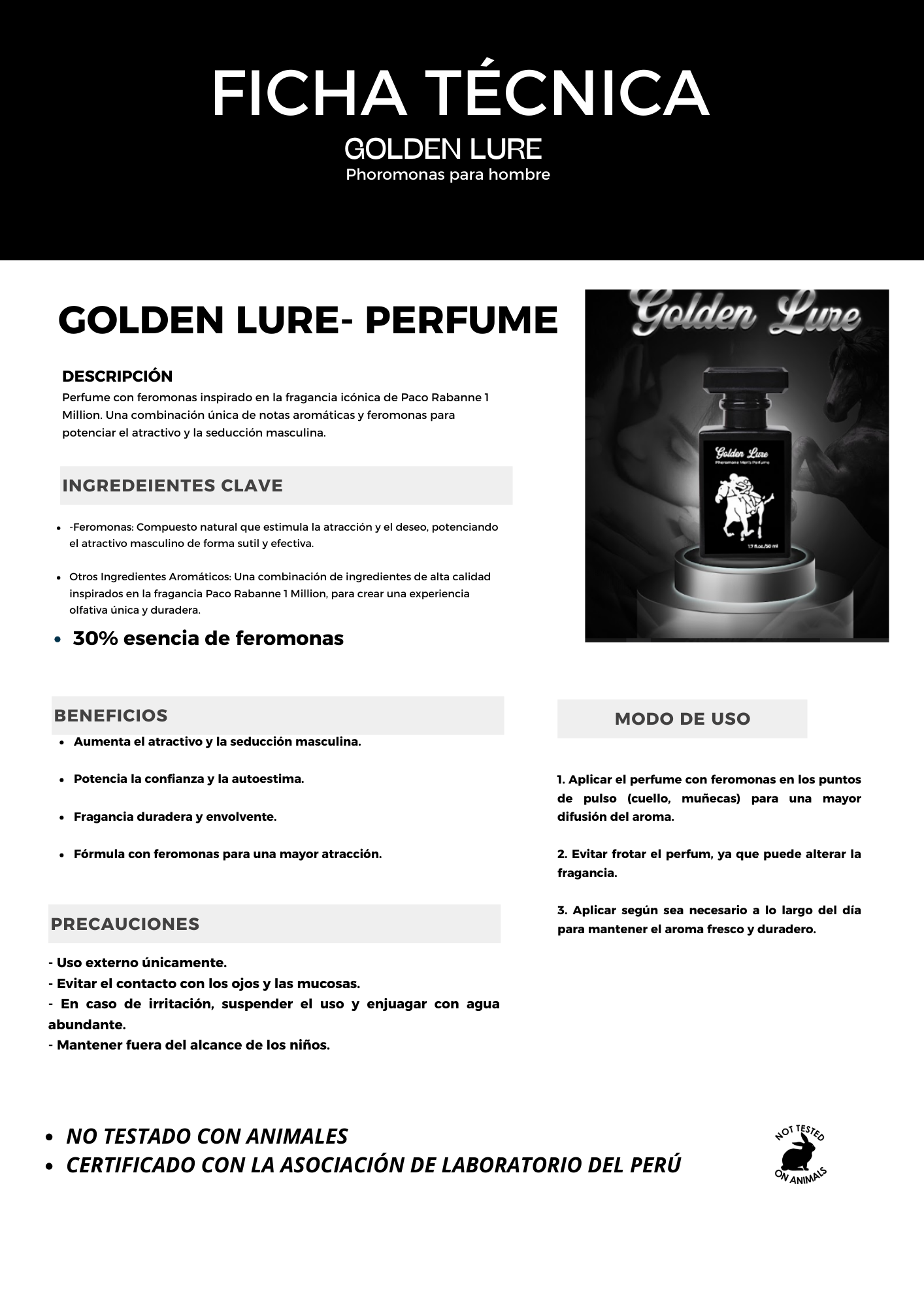 PERFUME con feromonas para HOMBRES